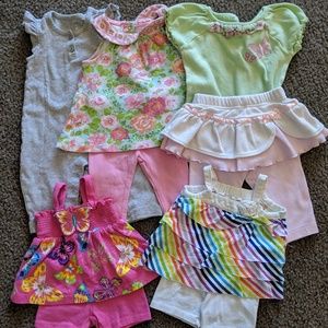 9pc. Baby Girl 3-6 Months Clothes Lot/Bundle
